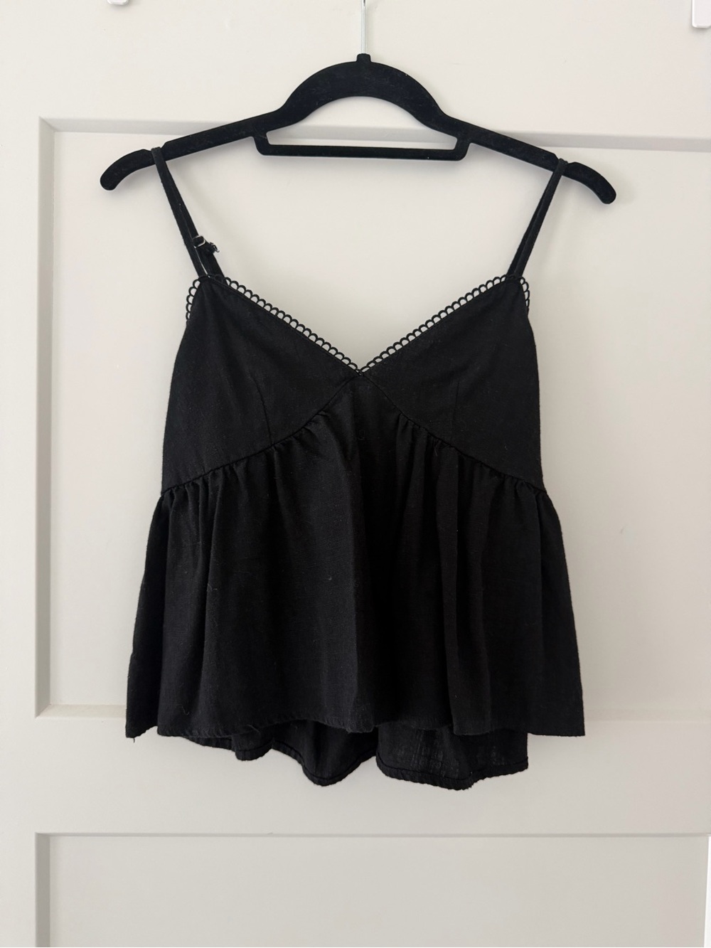 Newbury Kustom Black Lace-Trim Babydoll Camisole